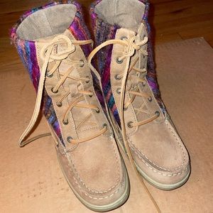 Tropical Moccasin Laced Boots